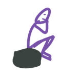 Stick Figure in The Thinker Pose